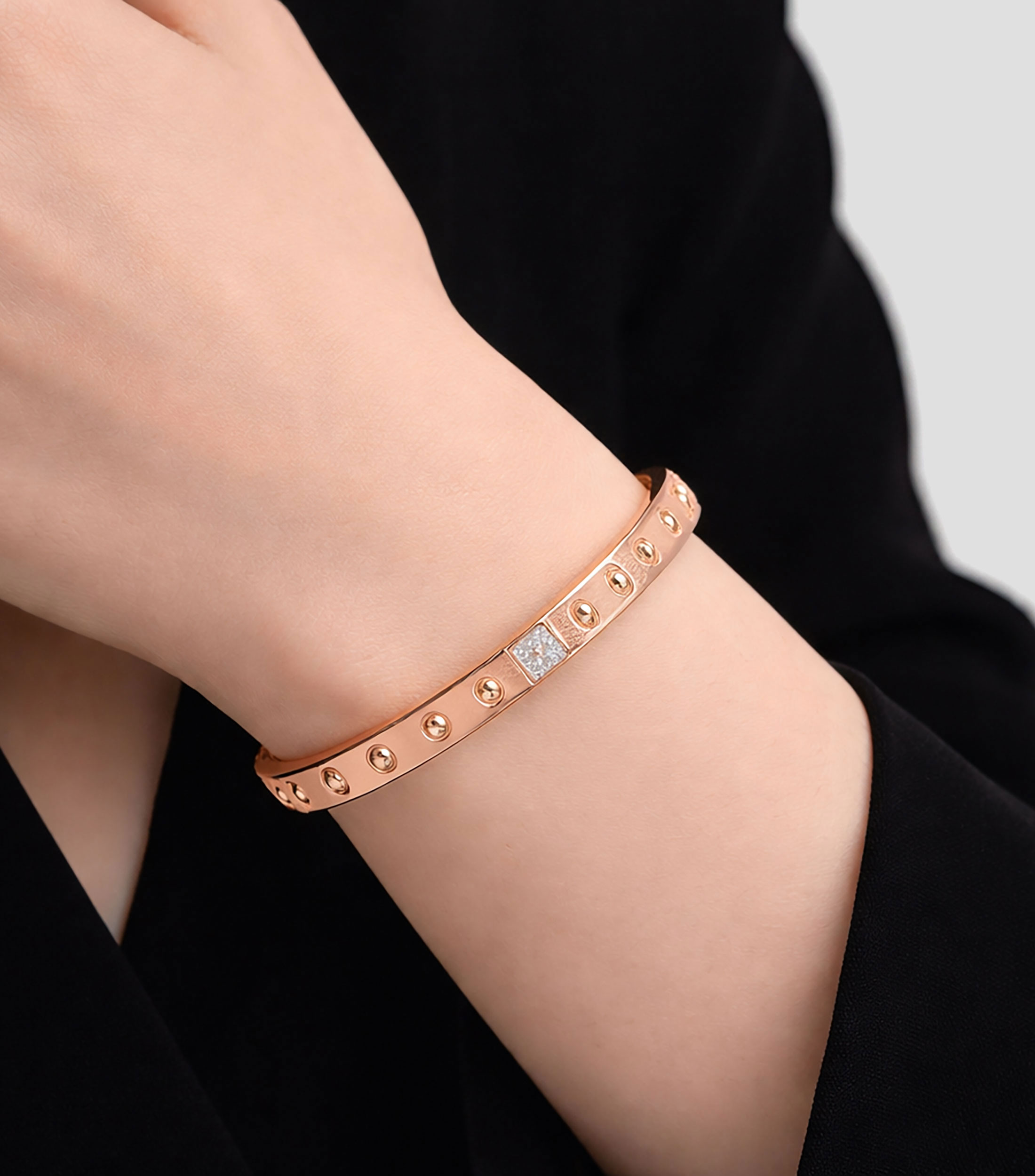Brazalete en oro rosa de 18 kilates Pois Moi Mujer